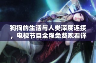 狗狗的生活与人类深度连接，电视节目全程免费观看详解
