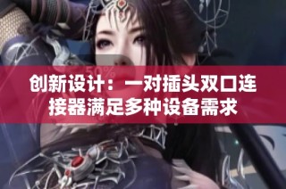 创新设计：一对插头双口连接器满足多种设备需求