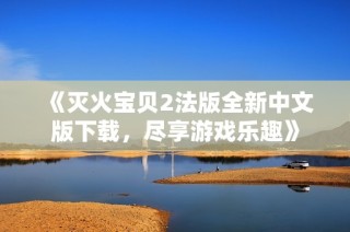 《灭火宝贝2法版全新中文版下载，尽享游戏乐趣》