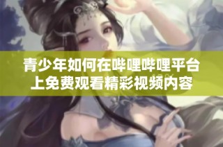 青少年如何在哔哩哔哩平台上免费观看精彩视频内容