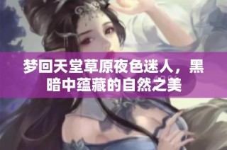 梦回天堂草原夜色迷人，黑暗中蕴藏的自然之美