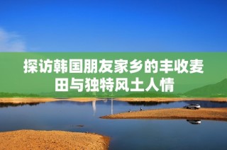 探访韩国朋友家乡的丰收麦田与独特风土人情