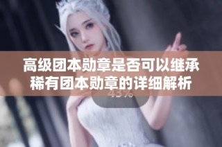 高级团本勋章是否可以继承稀有团本勋章的详细解析