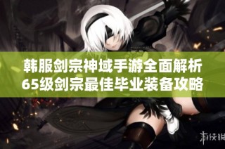 韩服剑宗神域手游全面解析65级剑宗最佳毕业装备攻略