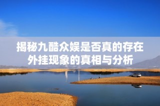 揭秘九酷众娱是否真的存在外挂现象的真相与分析
