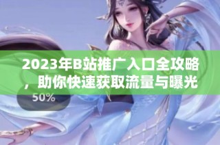 2023年B站推广入口全攻略，助你快速获取流量与曝光