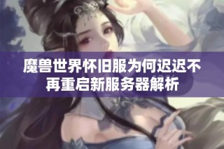 魔兽世界怀旧服为何迟迟不再重启新服务器解析