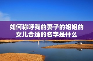 如何称呼我的妻子的姐姐的女儿合适的名字是什么