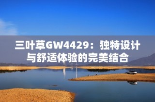 三叶草GW4429：独特设计与舒适体验的完美结合