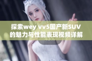 探索wey vv5国产新SUV的魅力与性能表现视频详解