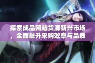 探索成品网站货源新兴市场，全面提升采购效率与品质