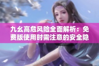 九幺高危风险全面解析：免费版使用时需注意的安全隐患