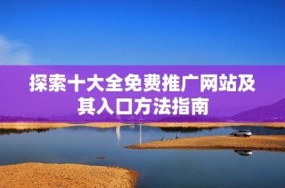 探索十大全免费推广网站及其入口方法指南