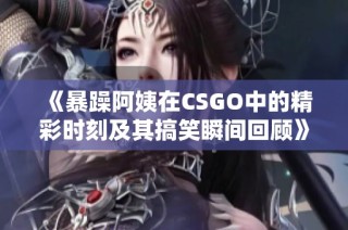 《暴躁阿姨在CSGO中的精彩时刻及其搞笑瞬间回顾》
