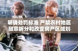 明确处罚标准 严禁农村地区随意拆分和改变房产区域划分