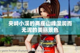 夹峙小溪的两座山峰湿润而无泥的美丽景色