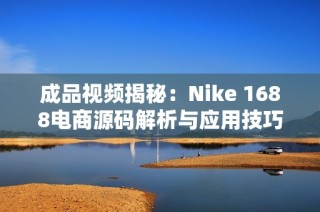 成品视频揭秘：Nike 1688电商源码解析与应用技巧
