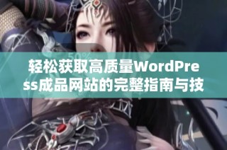 轻松获取高质量WordPress成品网站的完整指南与技巧