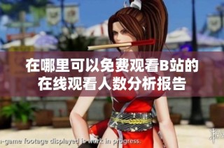 在哪里可以免费观看B站的在线观看人数分析报告