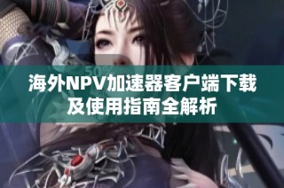 海外NPV加速器客户端下载及使用指南全解析