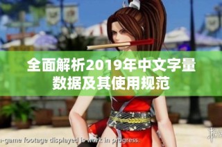 全面解析2019年中文字量数据及其使用规范