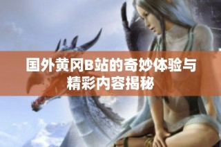 国外黄冈B站的奇妙体验与精彩内容揭秘