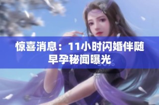 惊喜消息：11小时闪婚伴随早孕秘闻曝光