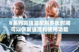 h系列高强灌浆料多长时间可以恢复强度和使用功能