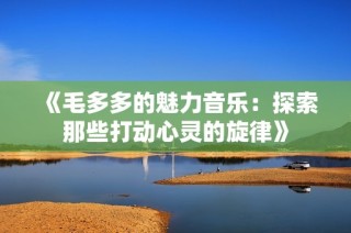 《毛多多的魅力音乐：探索那些打动心灵的旋律》