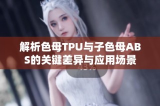 解析色母TPU与子色母ABS的关键差异与应用场景