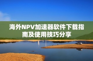 海外NPV加速器软件下载指南及使用技巧分享