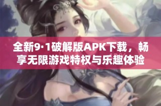 全新9·1破解版APK下载，畅享无限游戏特权与乐趣体验