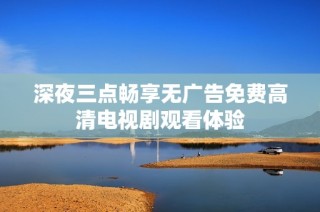 深夜三点畅享无广告免费高清电视剧观看体验