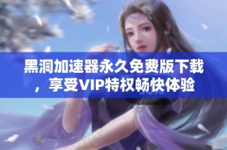 黑洞加速器永久免费版下载，享受VIP特权畅快体验