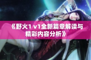 《野火1 v1全新篇章解读与精彩内容分析》