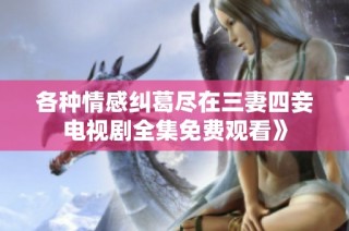 各种情感纠葛尽在三妻四妾电视剧全集免费观看》