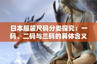 日本服装尺码分类探究：一码、二码与三码的具体含义解析