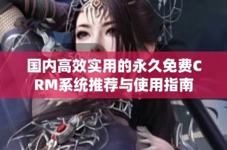 国内高效实用的永久免费CRM系统推荐与使用指南