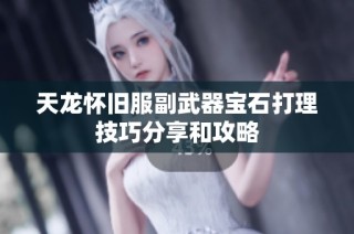 天龙怀旧服副武器宝石打理技巧分享和攻略
