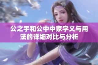 公之手和公中中家字义与用法的详细对比与分析
