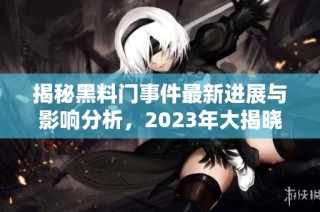 揭秘黑料门事件最新进展与影响分析，2023年大揭晓