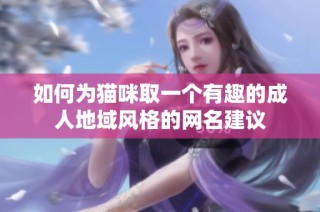 如何为猫咪取一个有趣的成人地域风格的网名建议