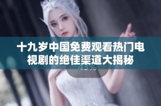 十九岁中国免费观看热门电视剧的绝佳渠道大揭秘