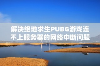 解决绝地求生PUBG游戏连不上服务器的网络中断问题方法指南