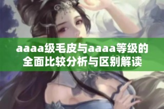 aaaa级毛皮与aaaa等级的全面比较分析与区别解读