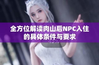全方位解读肉山后NPC入住的具体条件与要求
