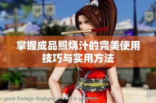 掌握成品照烧汁的完美使用技巧与实用方法
