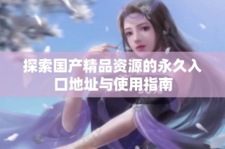 探索国产精品资源的永久入口地址与使用指南
