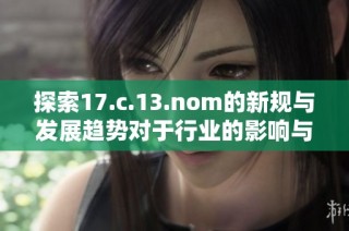 探索17.c.13.nom的新规与发展趋势对于行业的影响与启示