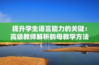 提升学生语言能力的关键：高级教师解析韵母教学方法
